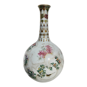 Japanese Meiji Studio Porcelain Bottle Shaped Vase 19th Century