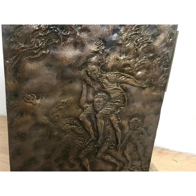 1970s Copper & Travertine Book Holder For Sale - Image 5 of 11