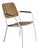 Mid-Century Modern Daneline Garden Chairs in Tubular Steel and Teak, 1970s, Set of 4 For Sale