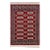 1980s Shabby Chic Bokhara Maroon/Beige Wool Rug (2'1'' X 3'1'') For Sale