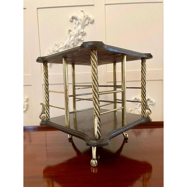 19th Century Victorian Oak Revolving Bookcase For Sale - Image 5 of 8