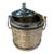 Vintage Silver-Plated Woven Metal Ice Bucket With Lid For Sale