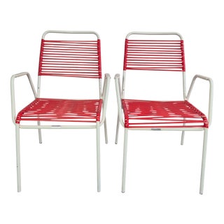 Mid-Century Modern Red Spaghetti Armchair from Mauser, 1970s For Sale