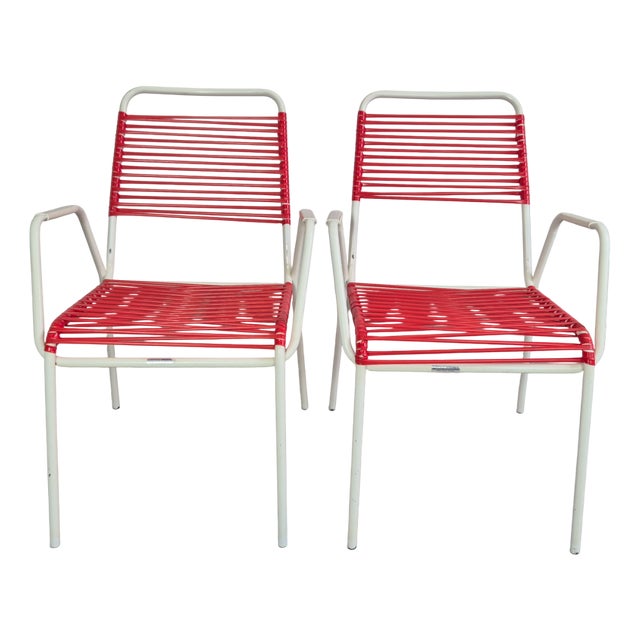 Mid-Century Modern Red Spaghetti Armchair from Mauser, 1970s For Sale