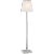 Reagan Medium Reading Floor Lamp in Polished Nickel and Crystal with Linen Shade Designer: Chapman & Myers Height: 52"...