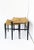 Wood Italian Black and Rush Seat Nesting Stools After Gio Ponti For Sale - Image 7 of 12