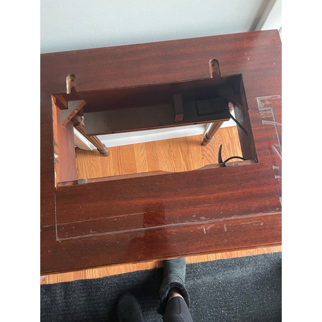 Traditional 1940s Mahogany Westinghouse Sewing Machine Table “i Love Lucy”model - Table Only For Sale - Image 3 of 3