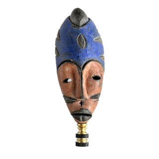 African Mask Lamp Finial For Sale