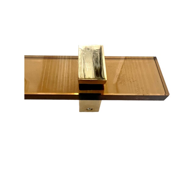 1990s Fontana Arte Art Glass Towel Bar 18” For Sale - Image 5 of 11