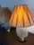 Brass Pair of Shell Form Glass Table Lamps For Sale - Image 8 of 8