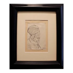 Original Joseph Stella Drawing (20th Century Modern Pencil Portrait Pencil)