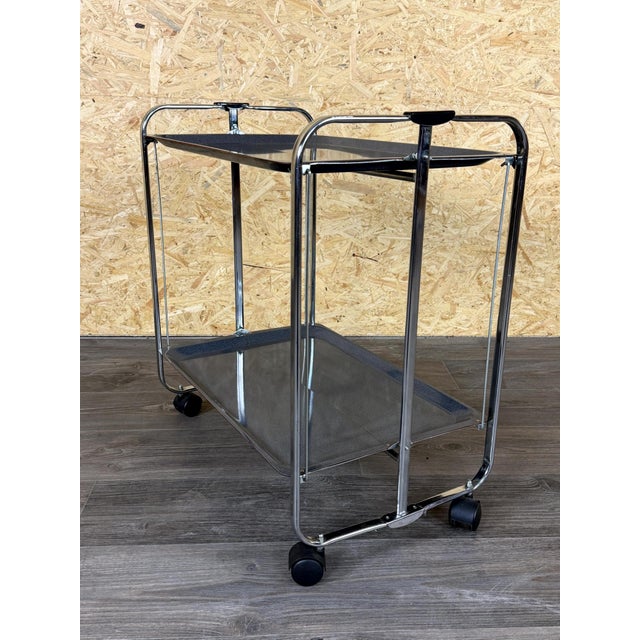 Vintage Space Age Serving Trolley in Metal and Plastic, 1970s For Sale - Image 13 of 15