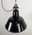 Industrial Black Enamel Factory Ceiling Lamp with Cast Iron Top, 1950s For Sale - Image 6 of 15