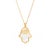 Metal Pearl Divine Hamsa & Evil Eye Pendant Gold Vermeil Chain Necklace For Sale - Image 7 of 10