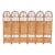 British Colonial Style Burnt Bamboo 6 Panels Room Divider For Sale