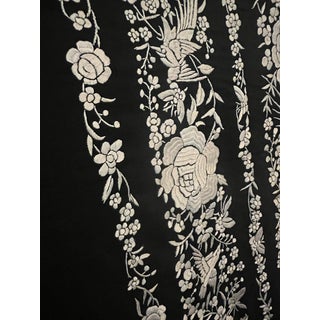 Antique Embroidered Piano Shawl/ Table Cloth For Sale