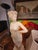Pair of Mid 20th Century Female Figural Marble/Alabaster Carved Table Lamps For Sale - Image 4 of 8