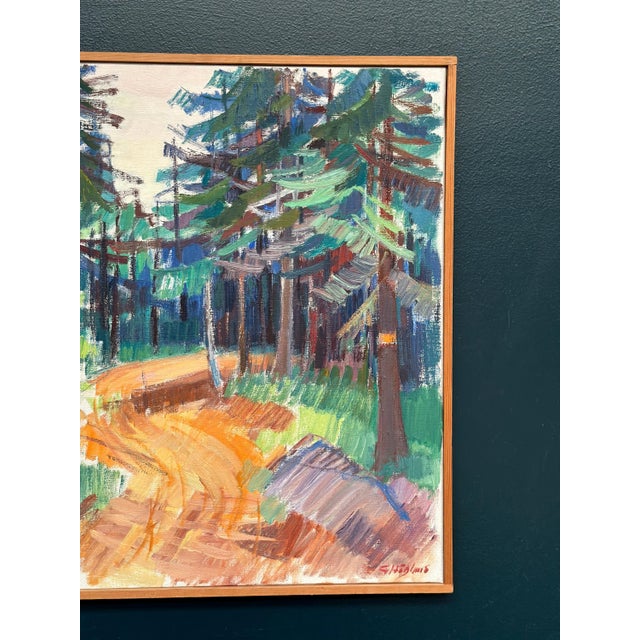 Gustaf Höglund, Spår, 1950s, Oil Painting on Canvas, Framed For Sale - Image 5 of 18