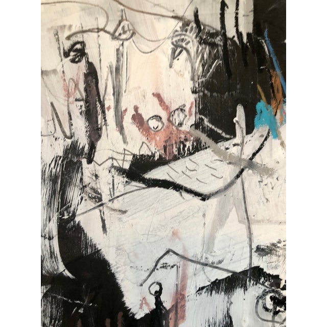 Motke Blum, Israeli Motke Blum Modernist Abstract Expressionist Oil Painting Bezalel Artist For Sale - Image 4 of 5