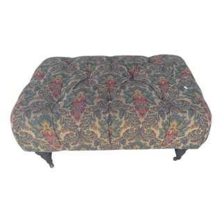 Late 20th Century Tufted Upholstered Ottoman For Sale