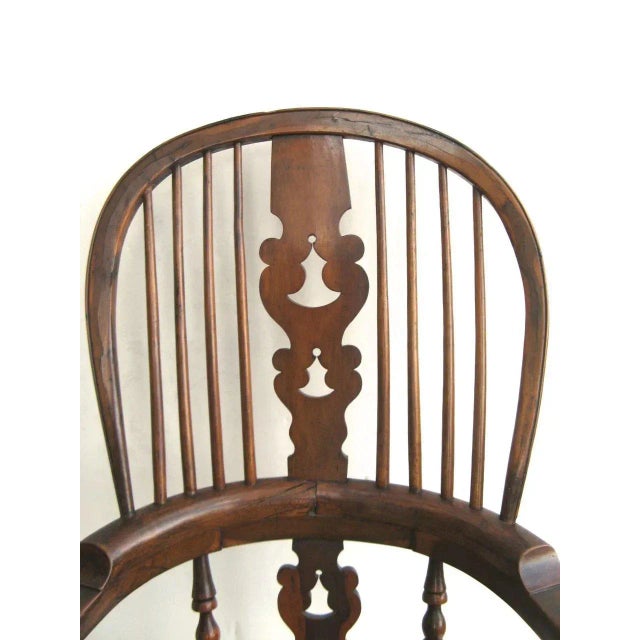 English English Yew Wood Windsor Chair For Sale - Image 3 of 7
