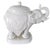 Hollywood Regency style vintage White Porcelain Elephant candy dish by the renowned Charles Sadek Import Company (Andrea...
