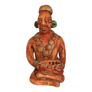 Vintage Aztec Pottery Sculpture Figure