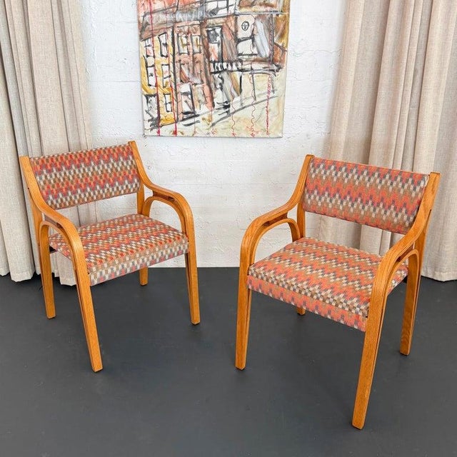 Wood Pair of Mid Century Modern Bentwood Outline Armchairs For Sale - Image 7 of 10