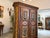 Brown Antique Biedermeier Hand-Painted Farmhouse Cupboard with Floral Decoration For Sale - Image 8 of 18