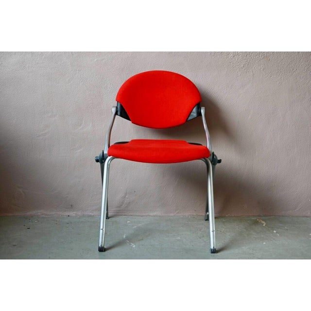 Red Office Chair by Cazzaro for Airborne, 1980s For Sale - Image 3 of 11