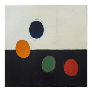 "Jeux" Contemporary Original Abstract Oil Painting by Lynn Christian