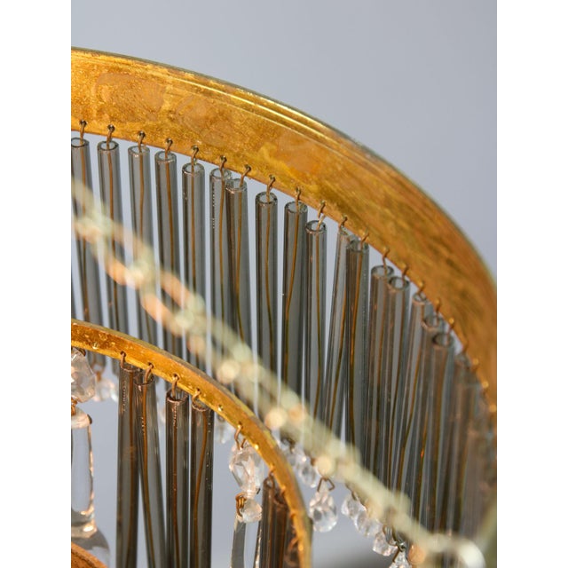 Mid-Century Modern Teardrop Three-Tier Pendant Light in Brass and Crystal, 19560s For Sale - Image 13 of 15