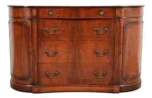 Charak Furniture Georgian Mahogany Sideboard Buffet or Bar Cabinet, 1940s