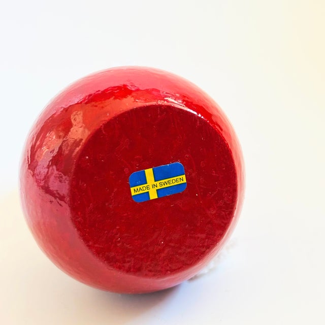 Red Wood Swedish Tomte Gnome by Larssons Tra For Sale - Image 8 of 8