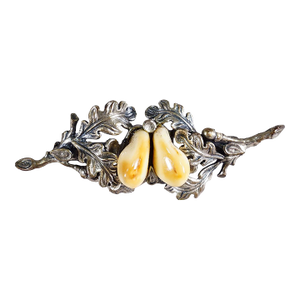 Vintage Bavarian Traditional Costume Jewelry Brooch, Bavaria Ca. 1950s