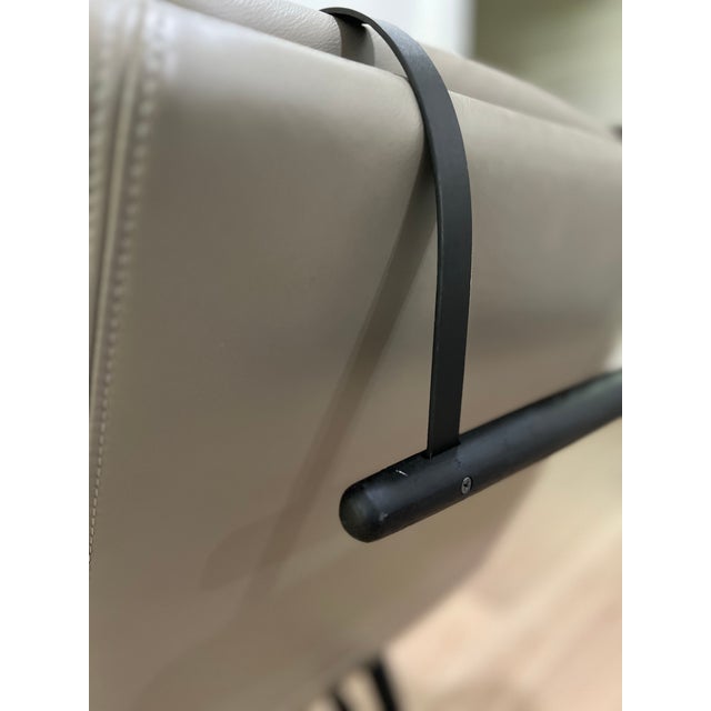 2000 - 2009 BoConcept Hamilton Scandinavian Modern Leather Armchair With Ottoman For Sale - Image 5 of 10