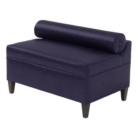 Small Italian Purple Satin Sofa with Roll Cushion, 1959 For Sale