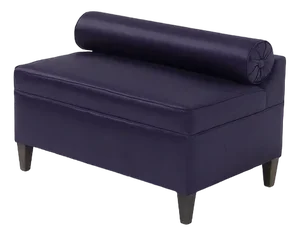 Small Italian Purple Satin Sofa with Roll Cushion, 1959