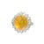 Contemporary 8.26 Carat Fire Opal Diamond Platinum Ring, Size 6.5 For Sale - Image 3 of 6