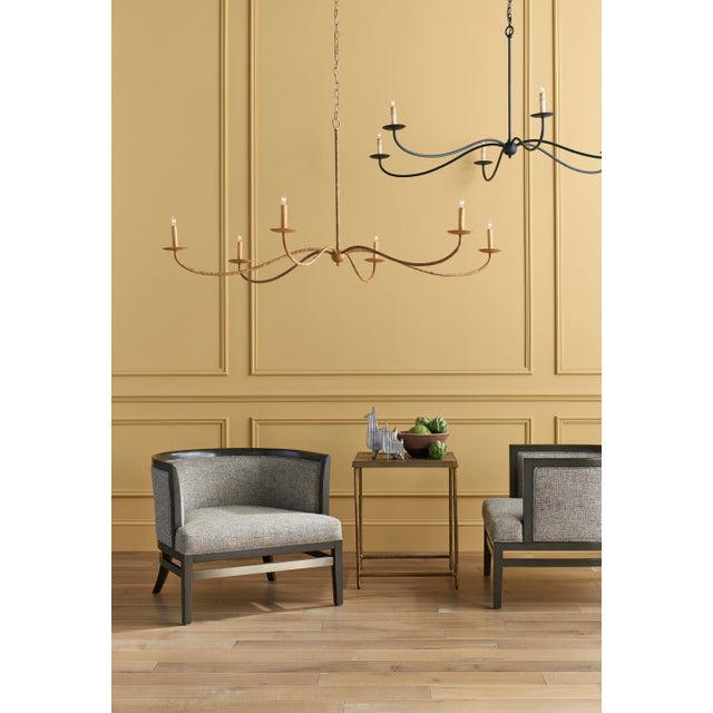 Traditional Currey & Company Saxon Rattan Chandelier For Sale - Image 3 of 5