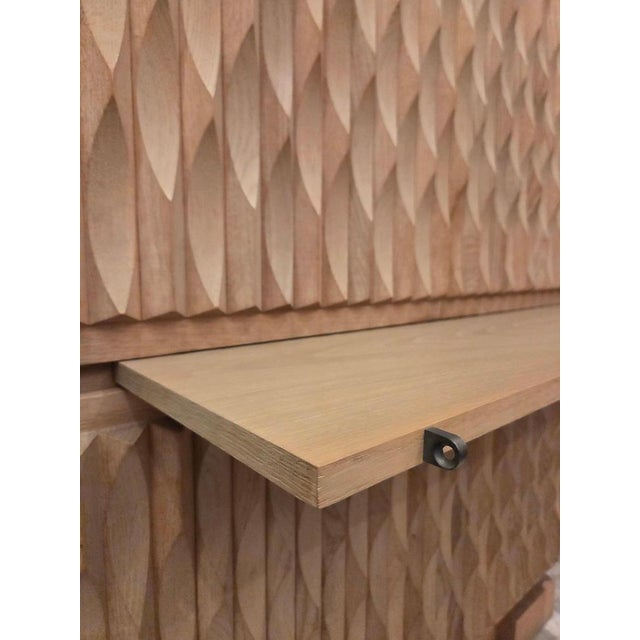 Wood Brutalist Oak Bar from De Coene, 1975 For Sale - Image 7 of 17