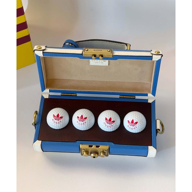 Wood GUCCI Golf Ball Case Bag by Adidas x GUCCI For Sale - Image 7 of 12