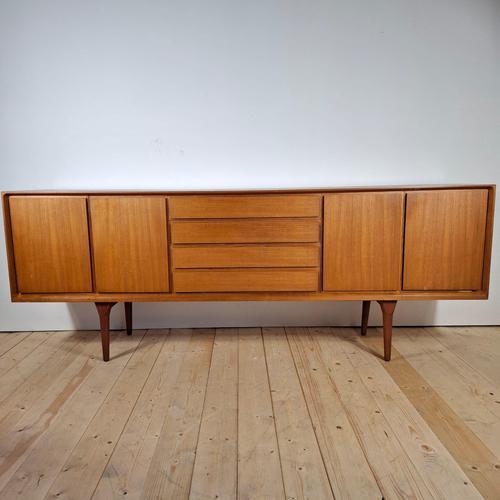 Mid-Century Modern Scandinavian Teak Sideboard with Drawers and Hinged Doors, 1960s For Sale - Image 3 of 9