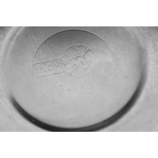 Metal Vintage Postmodern Inox and Glass Ice Bucket For Sale - Image 7 of 10