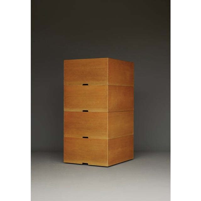 Storage Boxes in Beech Wood by Wim Den Boon, 1967, Set of 4 For Sale - Image 12 of 16