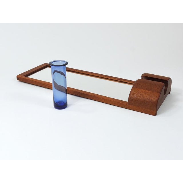 Vintage Danish Wall Mirror with Glass Vase, 1960s For Sale - Image 16 of 18