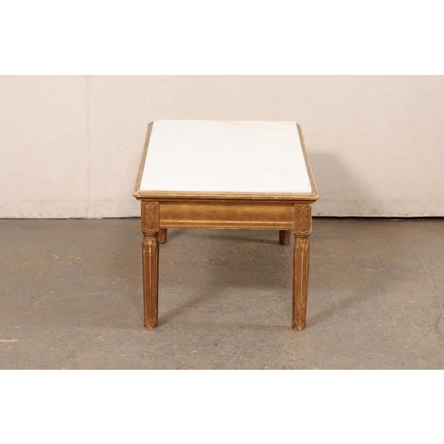 Antique Swedish Marble Top Coffee Table For Sale - Image 4 of 10
