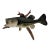 Late 20th Century Largemouth Bass Wall Mount on Driftwood, Rustic Lodge Decor For Sale