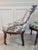 Antique Victorian Toile Upholstered Parlor Slipper Chairs on Casters – A Pair For Sale - Image 12 of 17