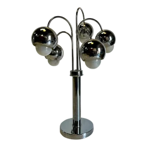 Robert Sonneman Style Chrome Atomic Waterfall Table Lamp